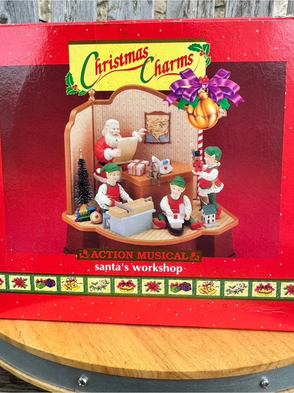 Vintage 1992 Animated Musical Santa's Workshop